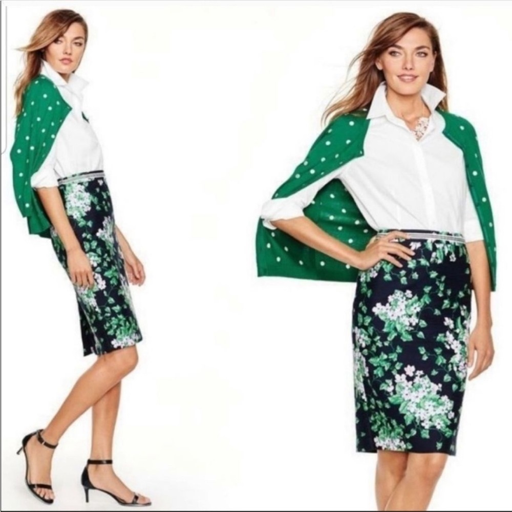 Talbots Oprah Magazine Collection Floral Pencil Skirt